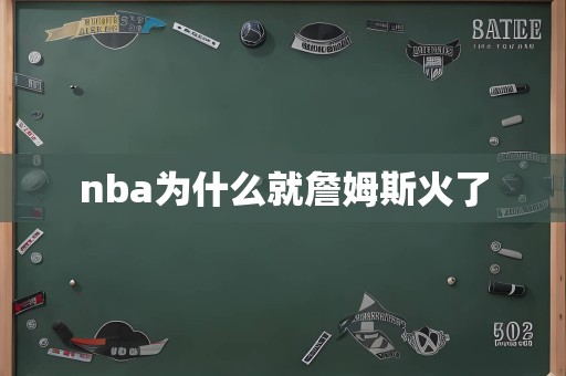 nba为什么就詹姆斯火了