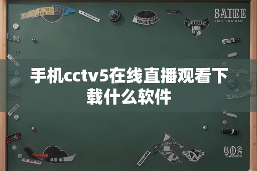 手机cctv5在线直播观看下载什么软件