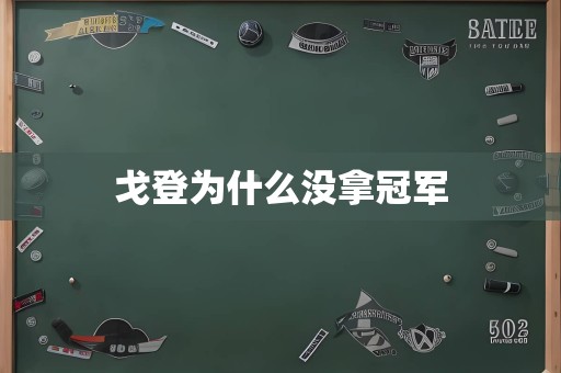 戈登为什么没拿冠军