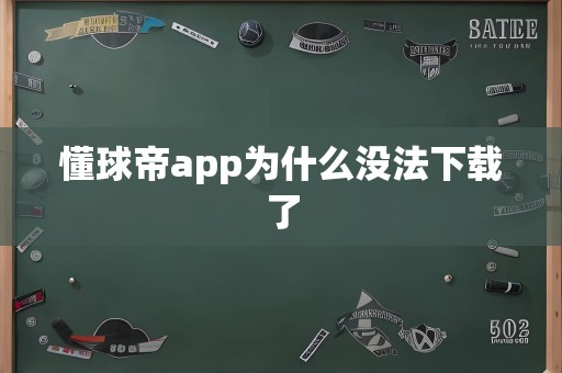 懂球帝app为什么没法下载了