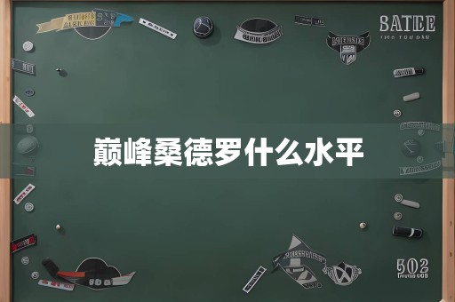 巅峰桑德罗什么水平