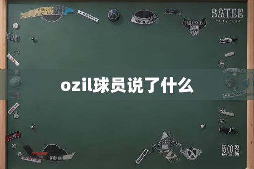 ozil球员说了什么