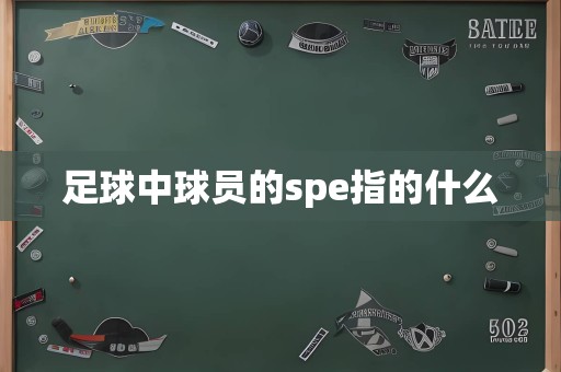 足球中球员的spe指的什么