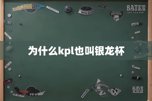 为什么kpl也叫银龙杯