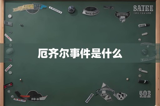 厄齐尔事件是什么