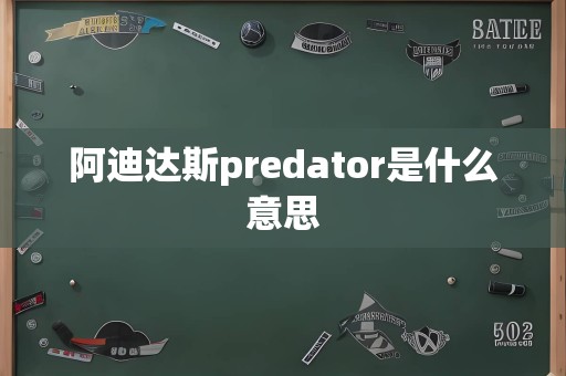阿迪达斯predator是什么意思