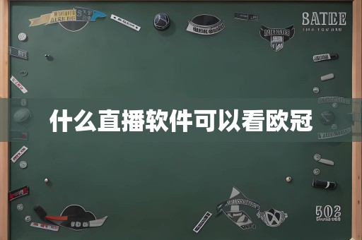 什么直播软件可以看欧冠