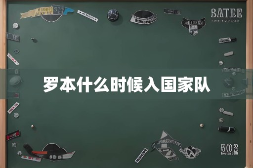 罗本什么时候入国家队