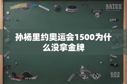 孙杨里约奥运会1500为什么没拿金牌