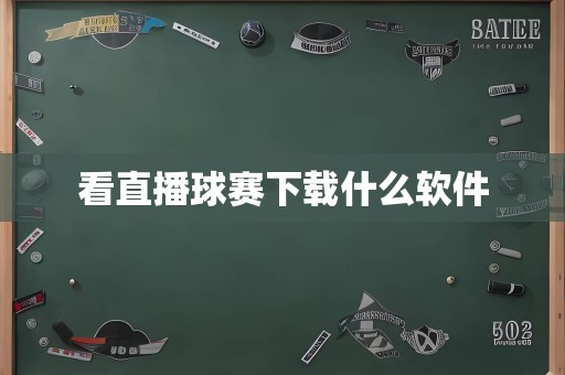 看直播球赛下载什么软件