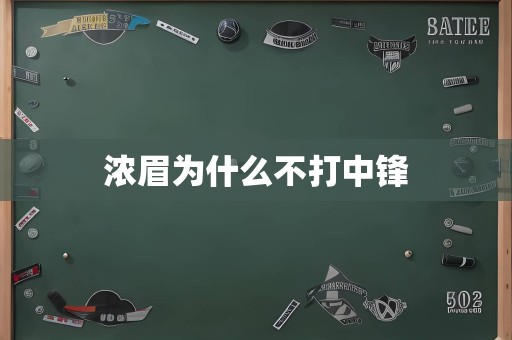 浓眉为什么不打中锋