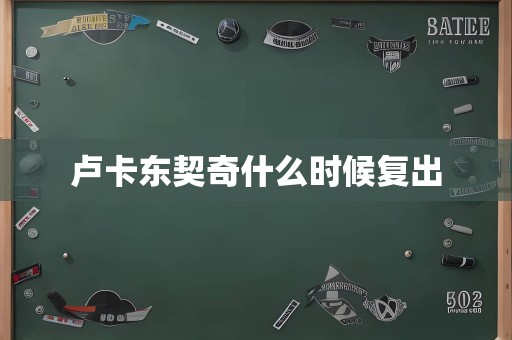 卢卡东契奇什么时候复出
