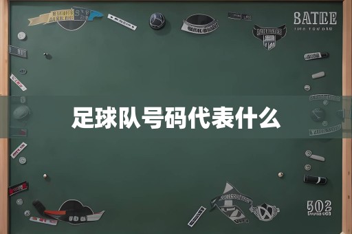足球队号码代表什么
