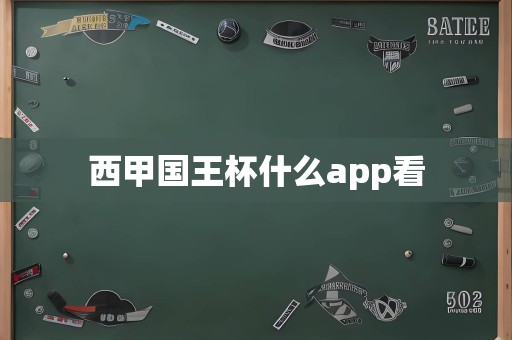 西甲国王杯什么app看