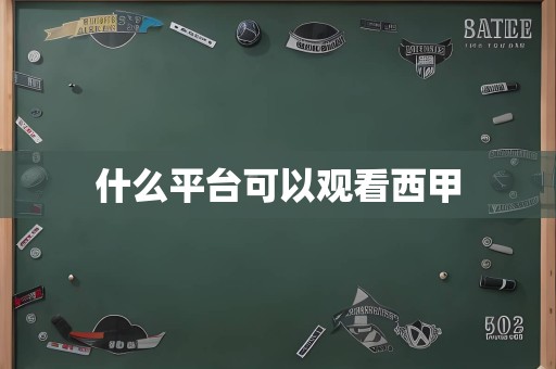 什么平台可以观看西甲