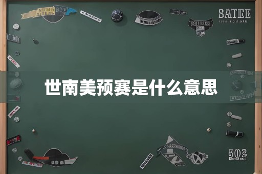 世南美预赛是什么意思
