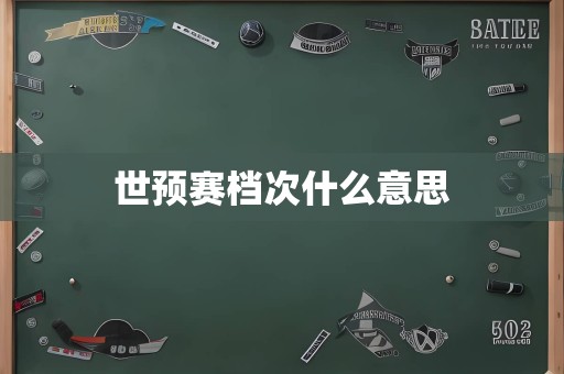 世预赛档次什么意思