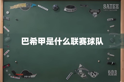 巴希甲是什么联赛球队