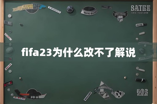 fifa23为什么改不了解说