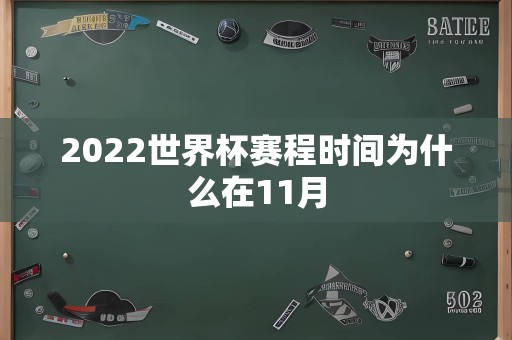 2022世界杯赛程时间为什么在11月