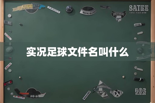 实况足球文件名叫什么