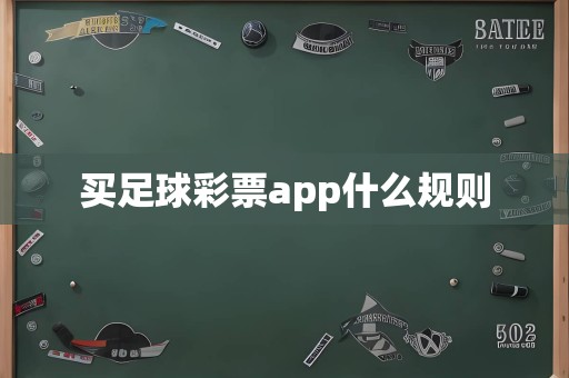 买足球彩票app什么规则