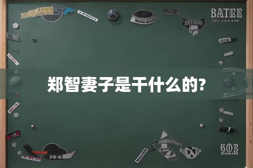 郑智妻子是干什么的?