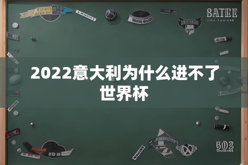 2022意大利为什么进不了世界杯