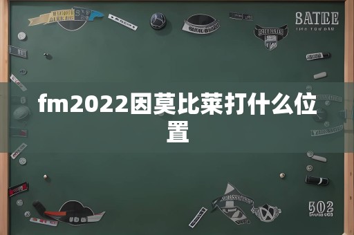 fm2022因莫比莱打什么位置