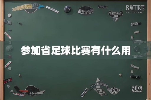 参加省足球比赛有什么用