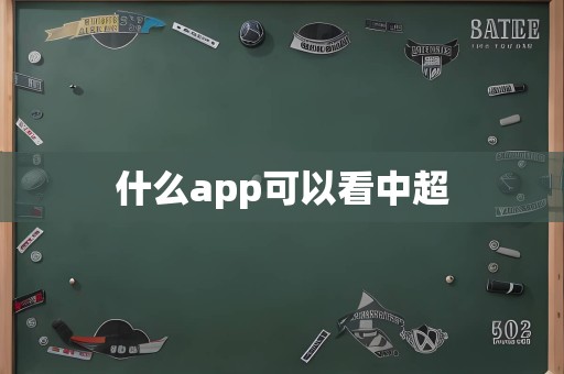 什么app可以看中超