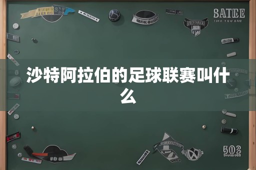 沙特阿拉伯的足球联赛叫什么