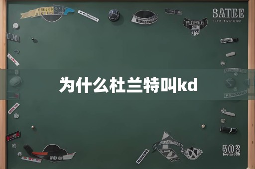 为什么杜兰特叫kd