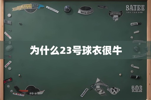 为什么23号球衣很牛