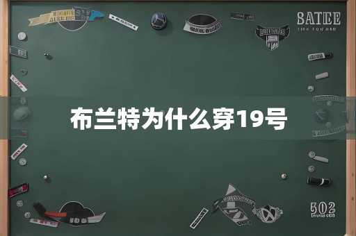 布兰特为什么穿19号