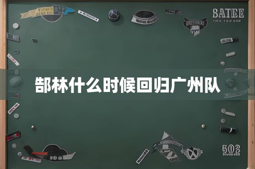 郜林什么时候回归广州队