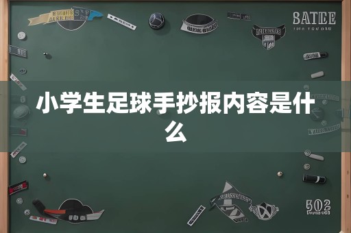 小学生足球手抄报内容是什么