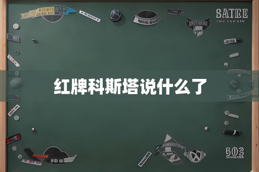 红牌科斯塔说什么了