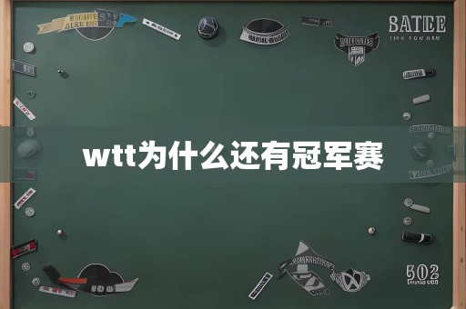 wtt为什么还有冠军赛