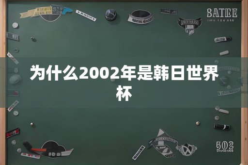 为什么2002年是韩日世界杯