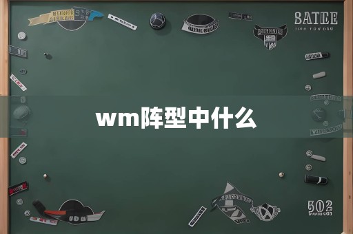 wm阵型中什么