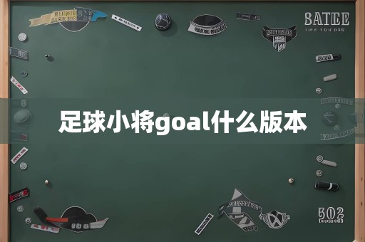 足球小将goal什么版本