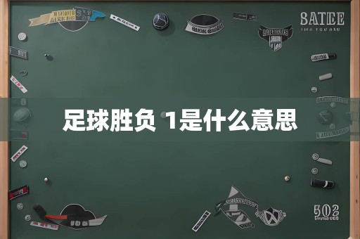 足球胜负 1是什么意思