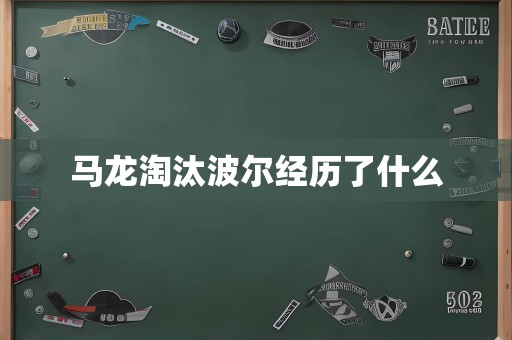 马龙淘汰波尔经历了什么