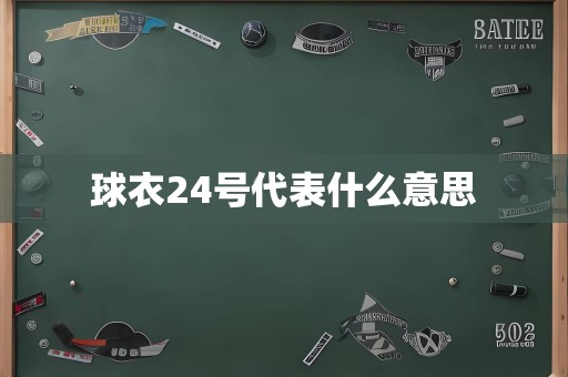 球衣24号代表什么意思