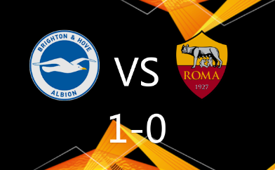 欧联-布莱顿1-0罗马总比分1-4出局，黑贝破门