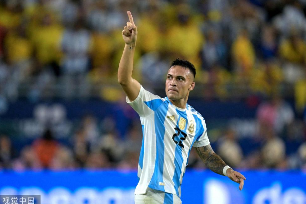 美洲杯决赛：阿根廷加时战胜哥伦比亚夺冠 劳塔罗制胜